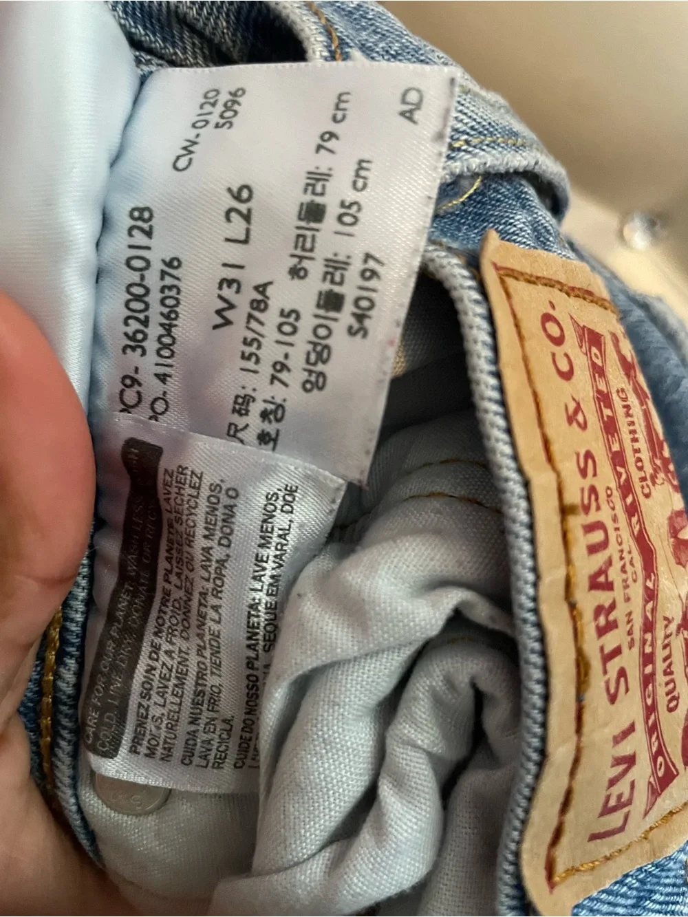 Levi's Distressed Blue Relaxed Fit Jeans